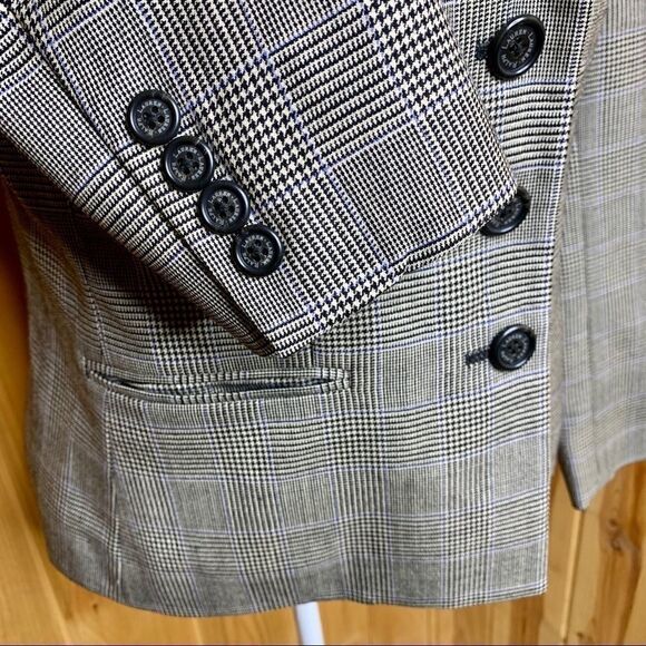 Lauren Ralph Lauren glen plaid wool blazer size 6 - Picture 3 of 8